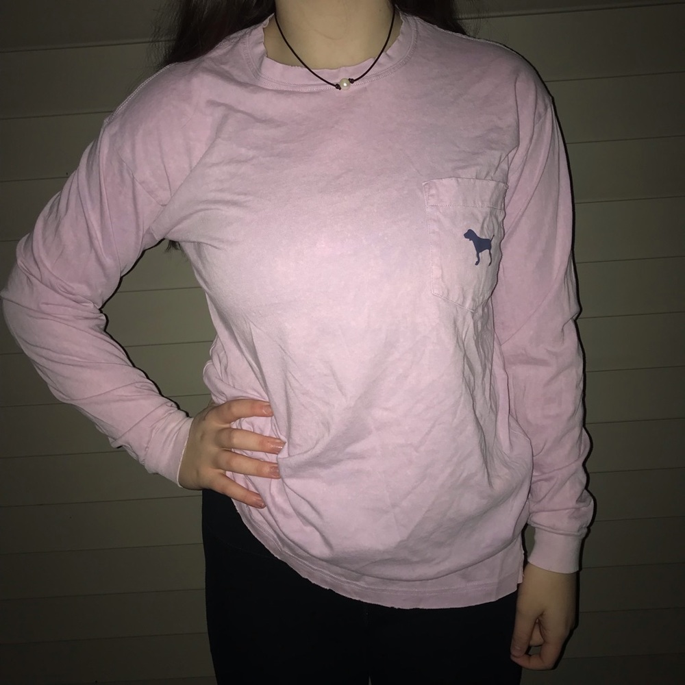 Light Pink Long Sleeve VS PINK Shirt